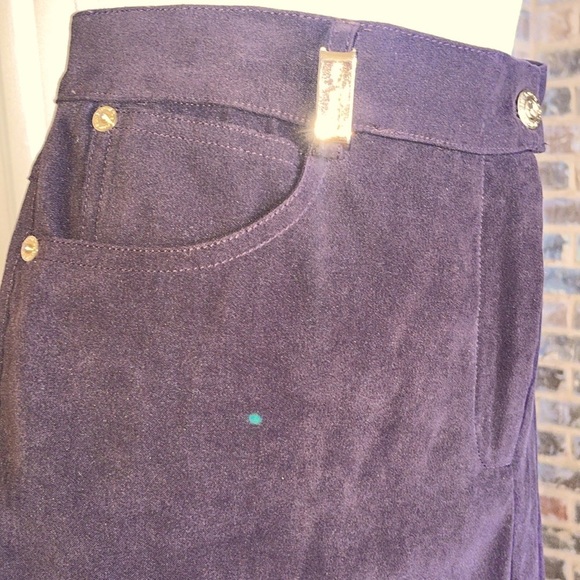 St John by Marie Gray Brown Gold Accent Tailored Straight Leg Trousers Pants Sz8 - Picture 4 of 16